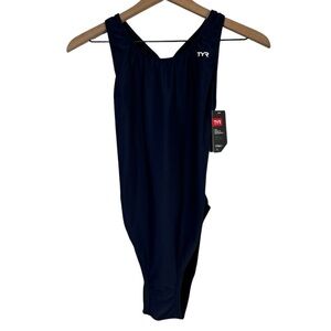 TYR SOLID MAXFIT-A NAVY II SWIMSUIT WOMEN SIZE 38 OR XL BRAND NEW WITH TAGS